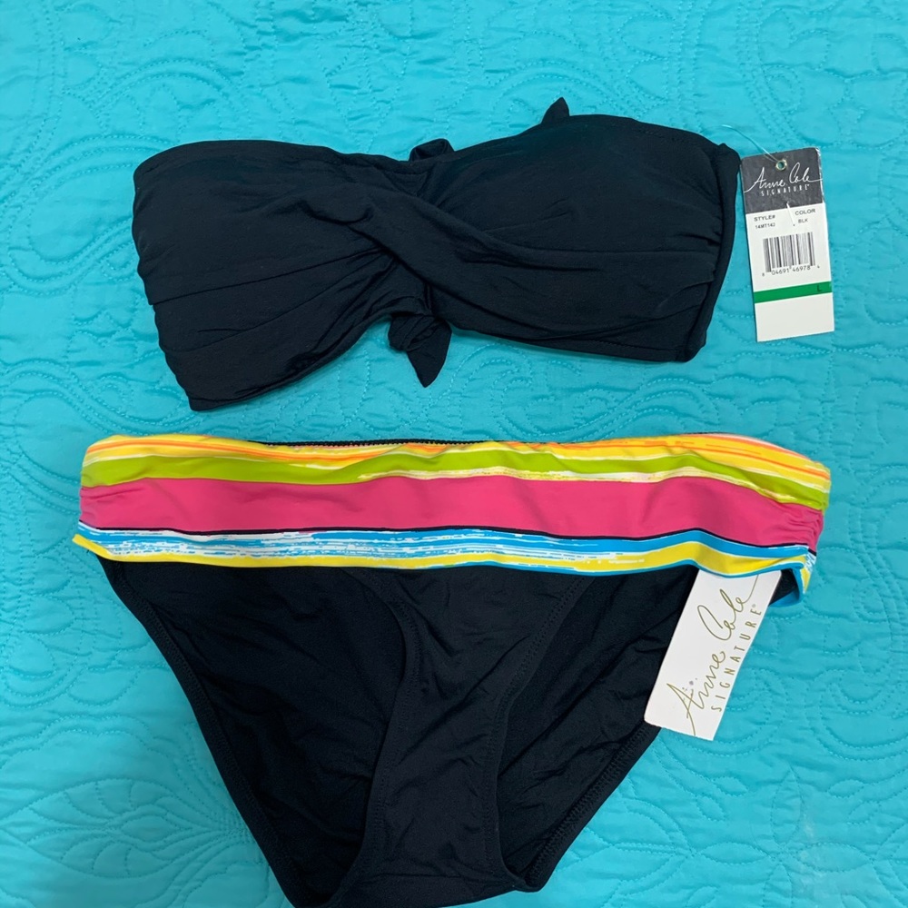 NWT Anne Cole signature 2 piece swimsuit